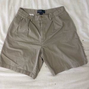Khaki polo shorts